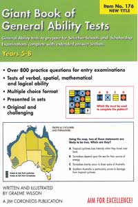 Giant Book of General Aptitude Ability Tests Years 5-8